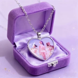 Kpop Demon Hunter – Collier cœur cristal pour filles